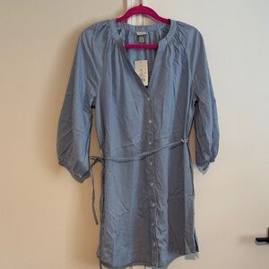 A New Day Blue and White Striped Blouse